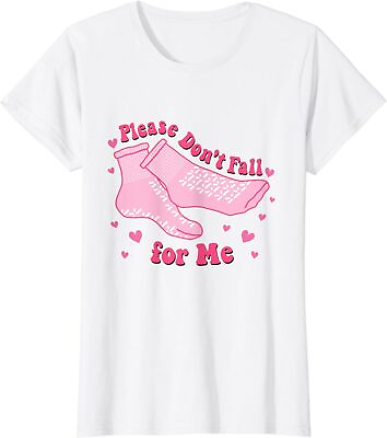 #ad Dont Fall For Me Valentines Day Non Slip Socks Nurse Ladies#x27; Crewneck T Shirt $21.99