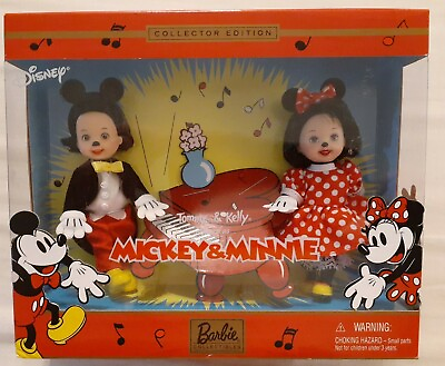 BARBIE KELLY Disney MICKEY amp; MINNIE MOUSE KELLY AND TOMMY Gift Set 2002 $17.99