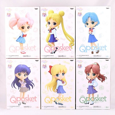 #ad Q Posket series Sailor Moon School Uniform ver. set of 6 Figure B type Authentic $99.00
