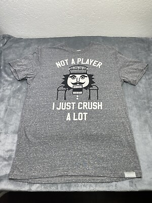 #ad Tipsy Elves T Shirt Large Gray Mens Not A Player I Just Crush A Lot Graphic $11.99