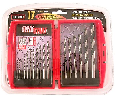 #ad 871140 High Speed Steel All Purpose Drill Bit Set 17 Pieces $20.68