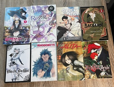 #ad lot of 8 manga books in good condition $30.00