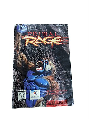 #ad Primal Rage Instruction Booklet Manual SNES Super Nintendo Booklet Only $14.99