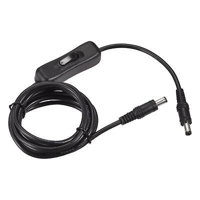 #ad DC Cable with Switch 5.5mm x 2.1mm DC Male to Male Extension Cord 2M Black $8.59
