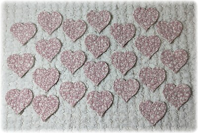 #ad 24 Vintage Cutter Quilt Ashley Shabby Heart 2quot; Applique Die Cuts FeedSack Pink $15.99