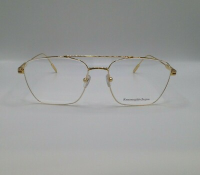 #ad Ermenegildo Zegna EZ 5206 030 Gold Slim Metal Aviator Eyeglasses Frame 54 17 145 $215.60