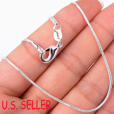 #ad Real 925 Sterling Silver Italian Tarnish Resist Nickle FREE Snake Chain Necklace $15.99