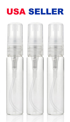 3 Perfume Atomizer Bottles 10ml Glass Pump Travel Portable Refillable Spray Case $9.99