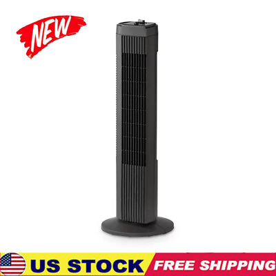 #ad 28quot; Tall 3 Speed Oscillating Tower Fan Lightweight Portable Air Cooling Black $24.86