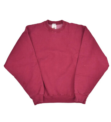 #ad Vintage Fruit of the Loom Sweatshirt Blank Mens L Heavyweight Super Cotton USA $34.94