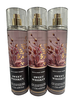 #ad #ad Bath amp; Body Works LOT 3 Sweet Whiskey Fine Fragrance Mist Spray 8 oz Full Size $30.39