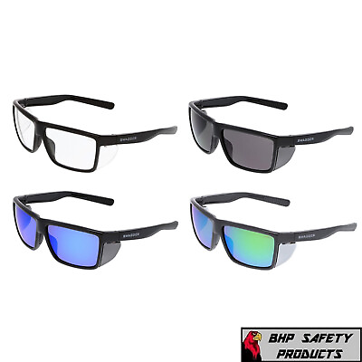 #ad MCR SWAGGER SR2 SAFETY GLASSES SUNGLASSES WITH DETACHABLE SIDE SHIELDS 1 PAIR $12.95