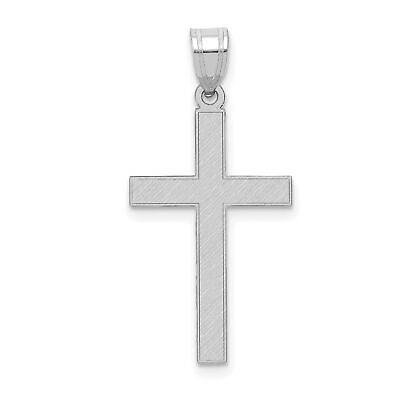 #ad 14k White Gold Latin Cross Pendant 25 mm x 15 mm $170.99