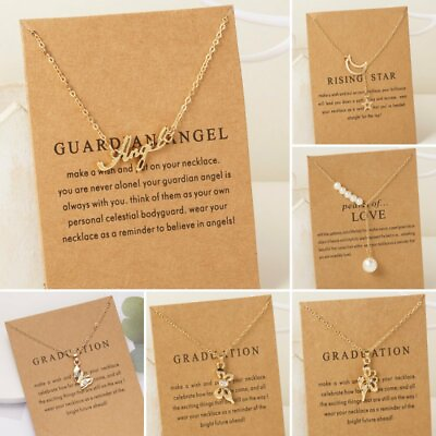 Fashion Butterfly Pearl Pendant Necklace Clavicle Chain Women Card Jewelry Gift C $1.05