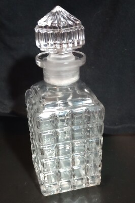 #ad Antique Pressed Glass Cologne Bottle Old Dresser Bottle Vintage Perfume $45.00