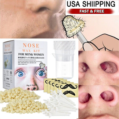 #ad Nose ear Hair Removal Wax Bead Kit Nasal Effective Painless for Hair removal wax $9.79