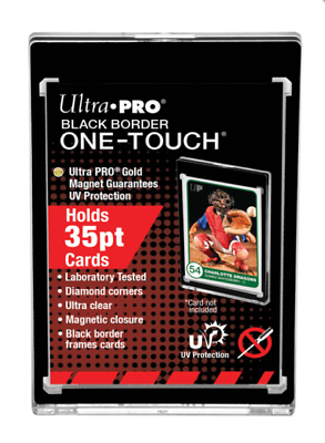 #ad 1 Ultra Pro Black Border One Touch Magnetic Card Holder 35pt Free Shipping $5.45