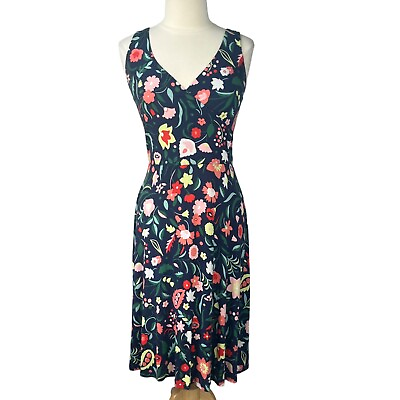 #ad Boden Womens Willa Dress Sleeveless Blue Floral Size 8 $35.00