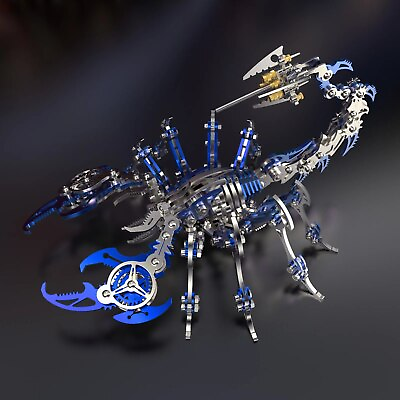 #ad 3D Metal Blue Scorpion King DIY Toys Assembly Educational Jigsaw Puzzle Gift $70.59