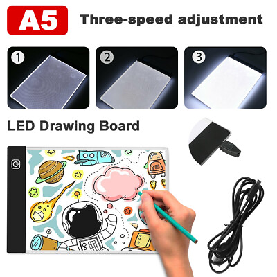 #ad A5 LED Tracing Light Drawing Board Art Tattoo Copy Box Pad Table Stencil Display $11.95