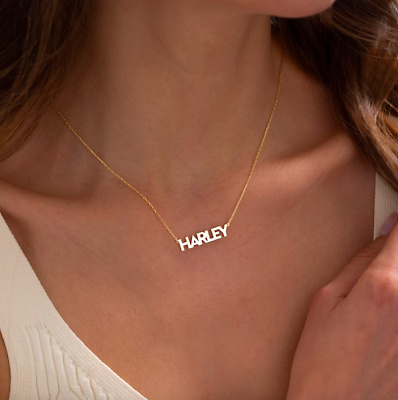 #ad Personalized Name Necklace 925 Silver Name Necklace For Women Custom Jewelry $222.73