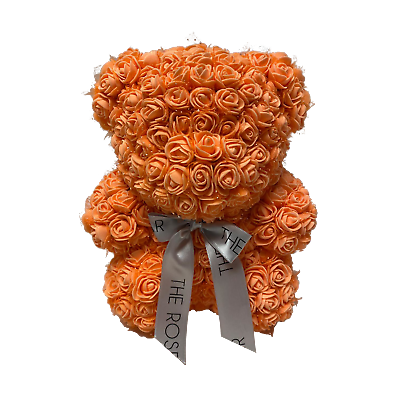 #ad Fun Size Orange Bear Mini Faux Roses Teddy Bear 10 Inches for Valentine#x27;s Day $69.99