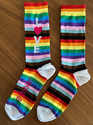 #ad T Mobile Tuesday LOVE Pride Socks LGBTQIA Rainbow Colorful Limited Edition S M $20.36