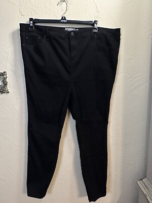 #ad TORRID Womens 20S Midfit Super Skinny Super Soft Black Jeans $12.50