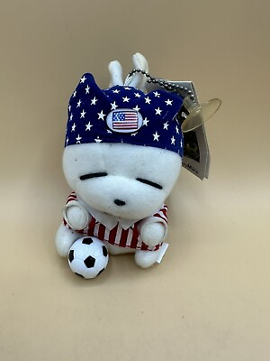 #ad Mashimaro White Rabbit Plush Doll USA Soccer by Kim Jae 5 inch $19.99