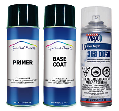#ad For Mazda 16H Dark Gray Pearl Aerosol Paint Primer amp; Clear Compatible $65.99