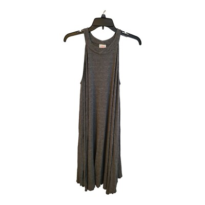 #ad Freeloader Womens Small Pullover Sleeveless Tank Dress Gray Flowy Knit Summer $9.60