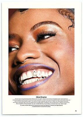 #ad Alicia Drayton Front Tooth Winking Stones Mouth magazine CLIPPING photo article $9.20