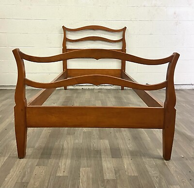 #ad Vintage Early American Country Style Twin Size Maple Ladderback Bed $699.00