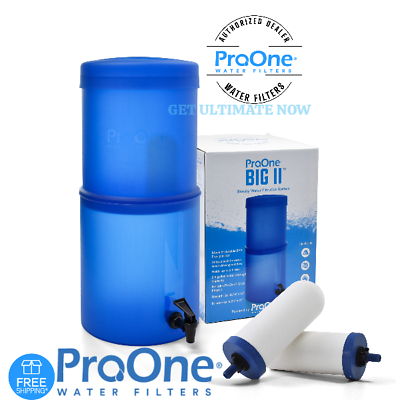 #ad ProOne Big II BPA Free Plastic Gravity Water Filter System w Filter Options $139.95