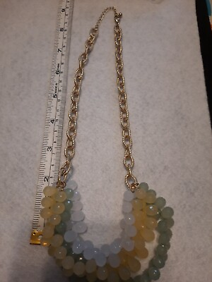 #ad 18quot; Gold And Beaded Necklace $4.00