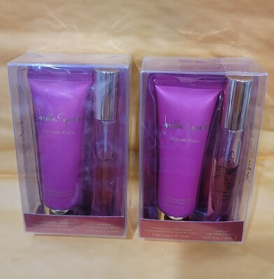 2 Gift Sets Because of You by Jordin Sparks 0.27 oz Spray Low Fill Body Lotion $11.35