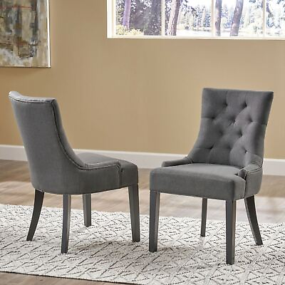 #ad Maggie Contemporary Tufted Dining Chairs Set of 2 $302.31