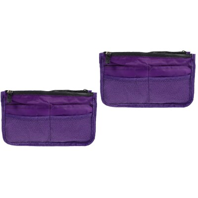 #ad 2 pcs Large Capacity Portable Inner Bag Folding Storage Bag Sundries Organizer $14.05