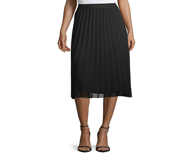 #ad Byamp;By Women#x27;s MIDI Skirt Black Size Large $27.50