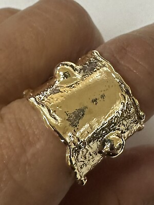 #ad Gold Plated Adjustable Ring $29.00