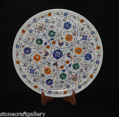 #ad Marble Plate Inlay Pietra Dura Art Handmade Home Decor $348.30