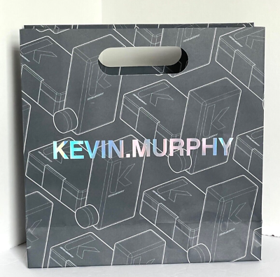 #ad Kevin Murphy Gift Bags Paper x 7 Large Gray Logo Double Handle 10x10 Retail $19.98