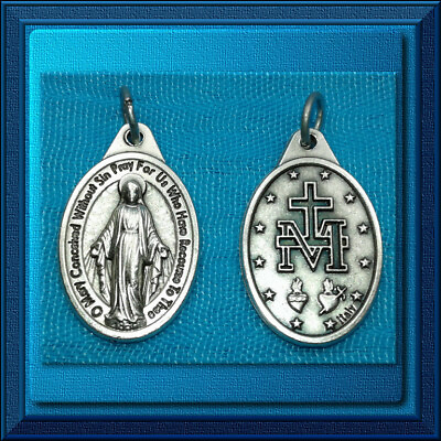 #ad Miraculous Medal English Catholic 1quot; Made in ITALY Die Cast DETAILED Vatican ✔ $1.59