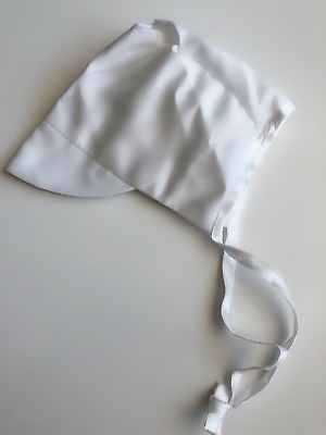 #ad Boys baby children Infant white christening shower Satin Bonnet Hat Cap Beanie AU $10.50