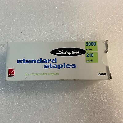 #ad Swingline Standard Staples 5000 Staples 210 Staples Per Strips Acco Brands 1 Box $9.99