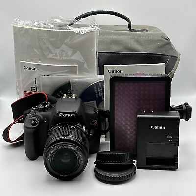#ad Canon Rebel T5 DSLR Camera Bundle EF S 18 55mm IS II Lens Bag Light Manuals More $285.00
