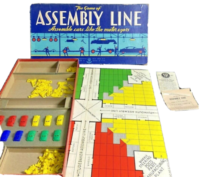 #ad Auto Car Assembly Line 1953 The Game of by Selchow amp; Righter NY $50.00