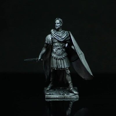 #ad Tin Toy Soldier Guy Julius Caesar Roman Warrior Miniatures UnPainted Statue 1 32 $62.24