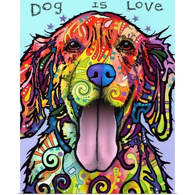 #ad Dog Is Love Poster Art Print Dog Home Decor $29.99