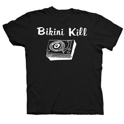 #ad Vintage Bikini Kill Music Band Cotton Black Full Size Unisex Classic Shirt $16.99
